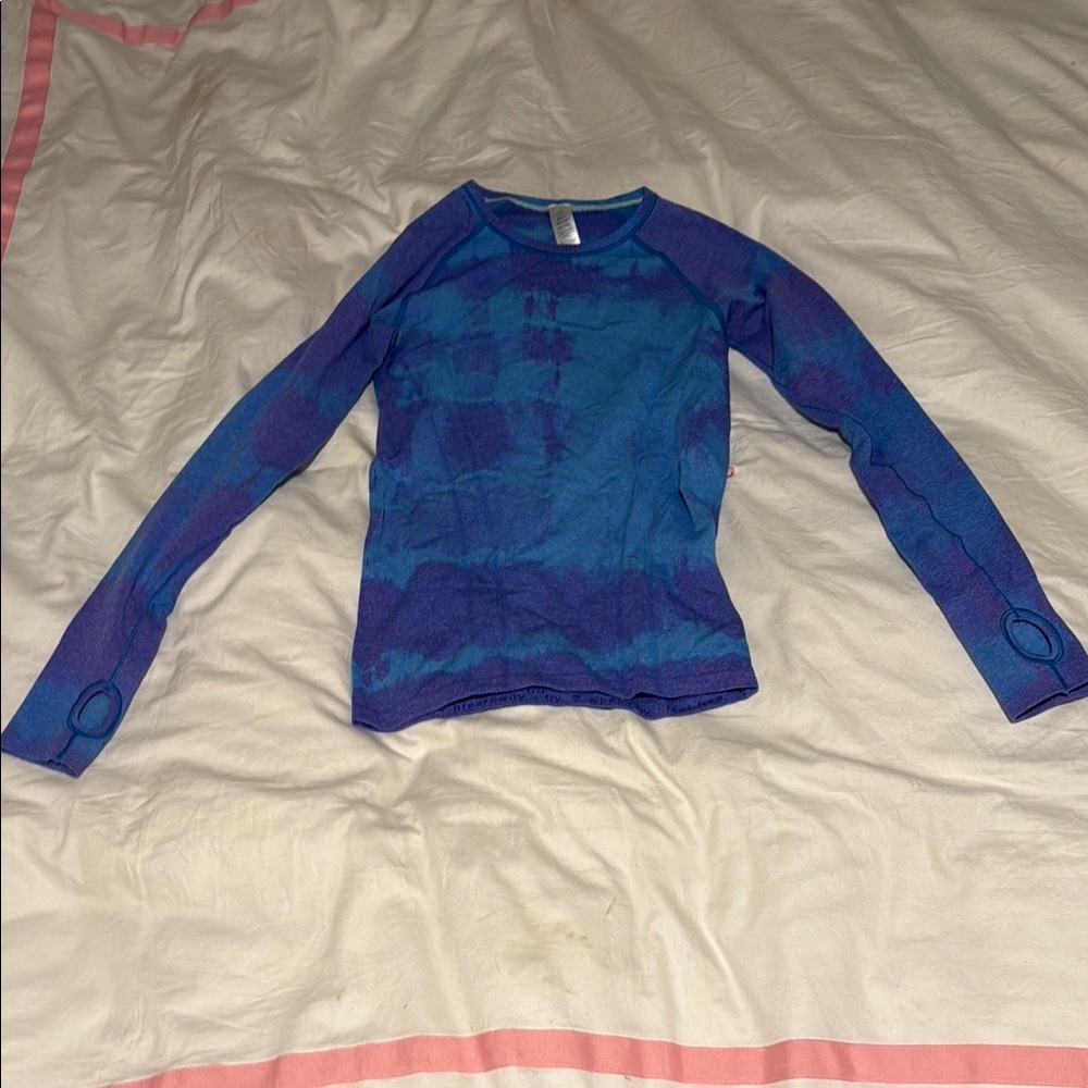 Blue and Purple Long Sleeve Top